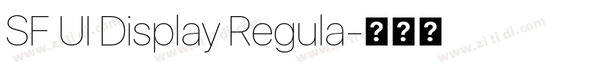 SF UI Display Regula字体转换 SF UI Display Regula字体转换